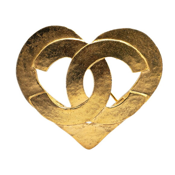CHANEL Jewelry - CHANEL Vintage Gold Logo Brooch